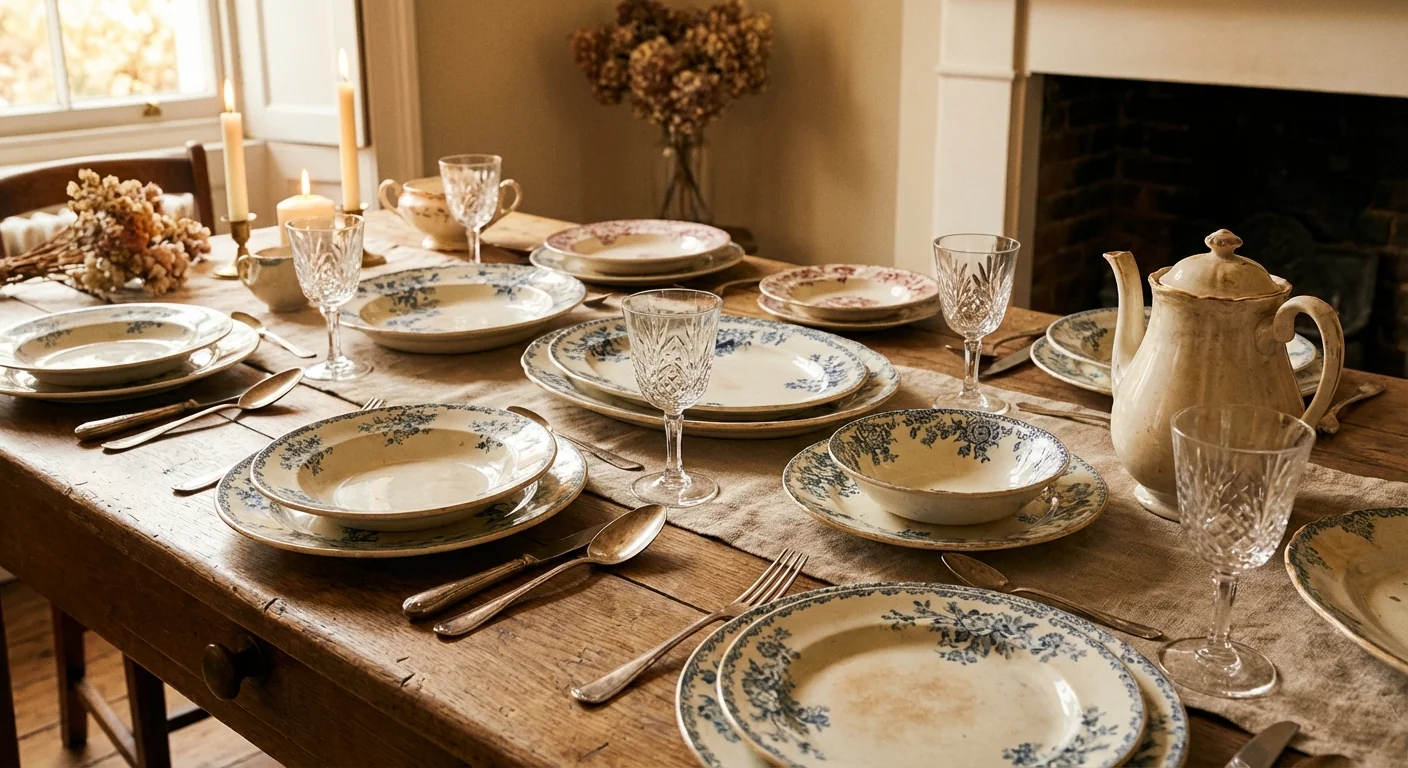 Piatti e ceramica in stile antico