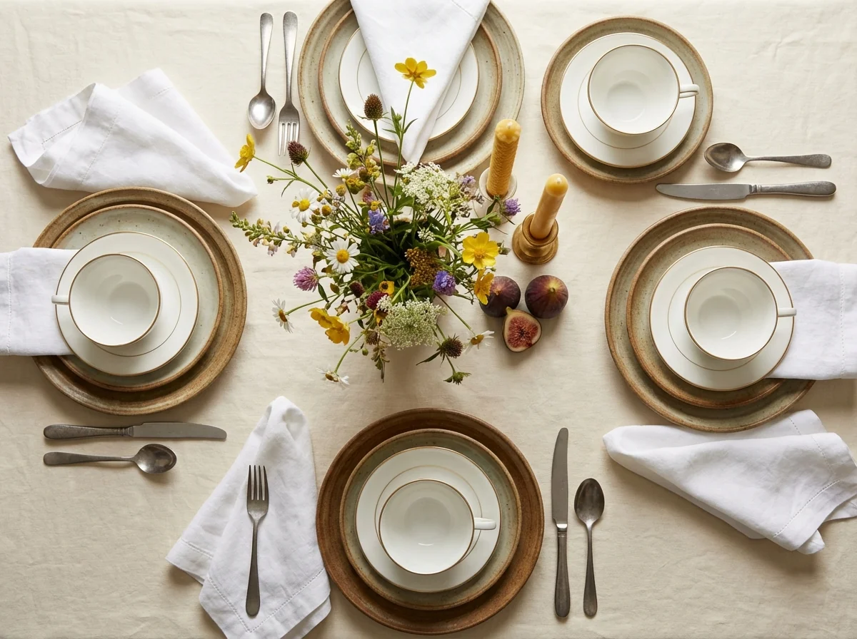 Tavola apparecchiata con ceramica Wedgwood Piatti